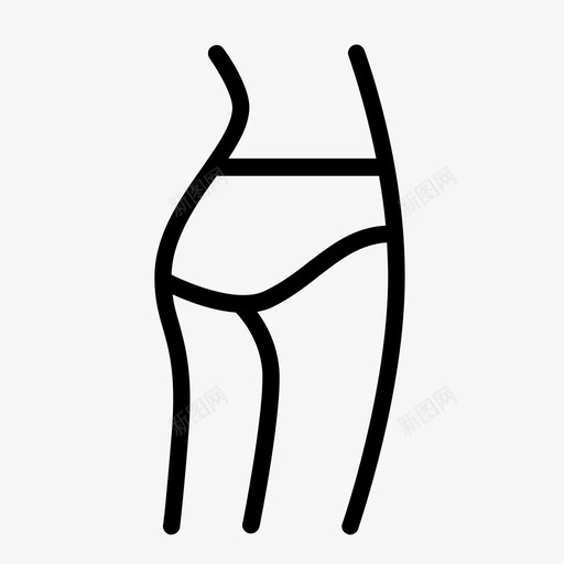 内衣脱衣服裤子图标svg_新图网 https://ixintu.com 健康 内衣 内裤 女性 脱衣服 腿 臀部 衣服 裤子 身材