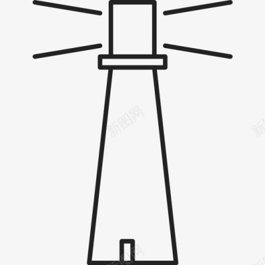 灯塔塔结构图标图标
