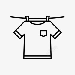 平挂晾干洗衣t恤烘干衬衫图标高清图片