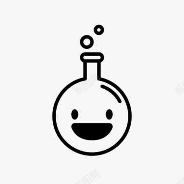 烧瓶玻璃杯幸福图标图标