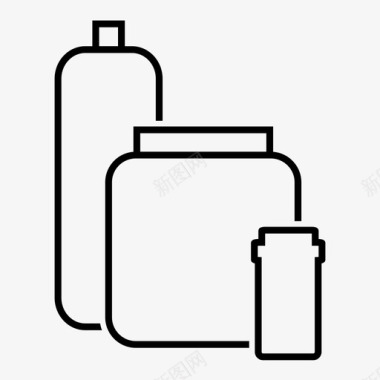 容器瓶子液体储存图标图标