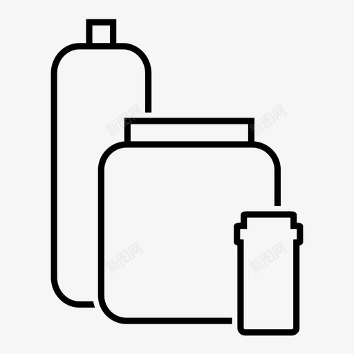 容器瓶子液体储存图标svg_新图网 https://ixintu.com 各种各样的容器 各种各样的瓶子 容器 液体储存 瓶子