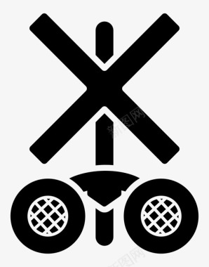 铁路道口标志安全图标图标