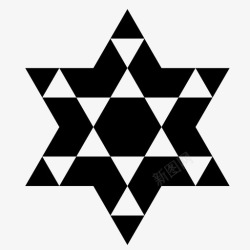 维兹星星希伯来语犹太人图标高清图片