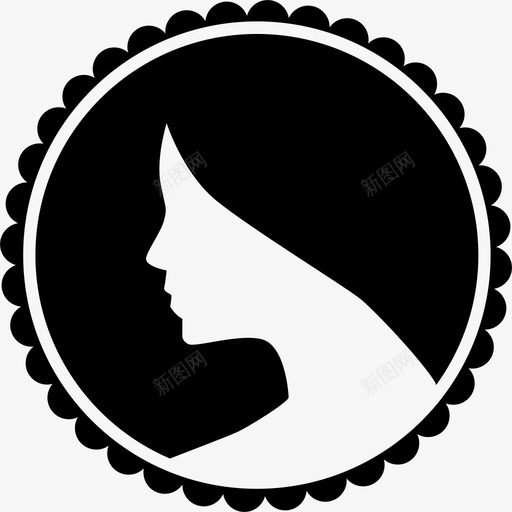 镜子自我肖像图标svg_新图网 https://ixintu.com 个人 图像 图片 头发 女人 女孩 相框 硬币 肖像 自我 镜子