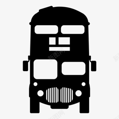 伦敦公共汽车英国交通方式图标图标