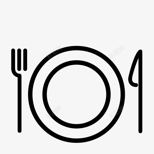 盘子饭菜午餐图标svg_新图网 https://ixintu.com 刀子 午餐 厨房 叉子 布置 晚餐 烹饪 盘子 让我们做饭 食物 餐厅 饭菜