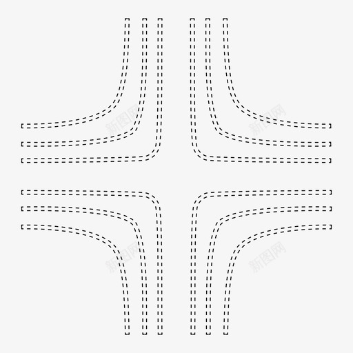 十字形数学图形图标svg_新图网 https://ixintu.com 十字形 数学图形