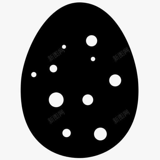鸡蛋复活节蛋食物图标svg_新图网 https://ixintu.com 复活节蛋 斑点蛋 蛋壳 食物 鸡蛋 鹌鹑蛋