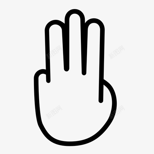 左手三个手指和拇指在里面触摸手势图标svg_新图网 https://ixintu.com 三个手指和拇指在里面 左手 触摸手势