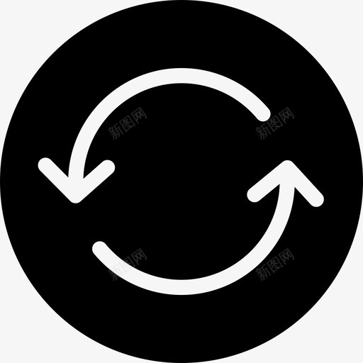 刷新重新加载形状图标svg_新图网 https://ixintu.com ui ui设计 刷新 向上箭头 实心图标 形状 技术 用户 用户体验 界面实心 符号 重新加载