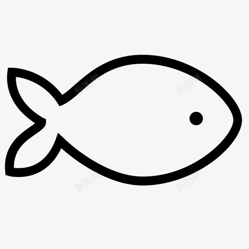 鱼食物金鱼图标svg_新图网 https://ixintu.com 海鲜 营养 配料 金鱼 食物 鱼