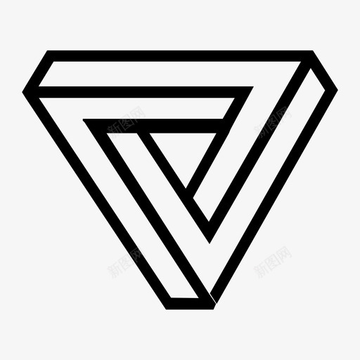 视错觉三角洲幻觉图标svg_新图网 https://ixintu.com 三角形 三角洲 不可能 不可能三角形 幻觉 视错觉