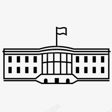 白宫椭圆形办公室华盛顿特区图标图标