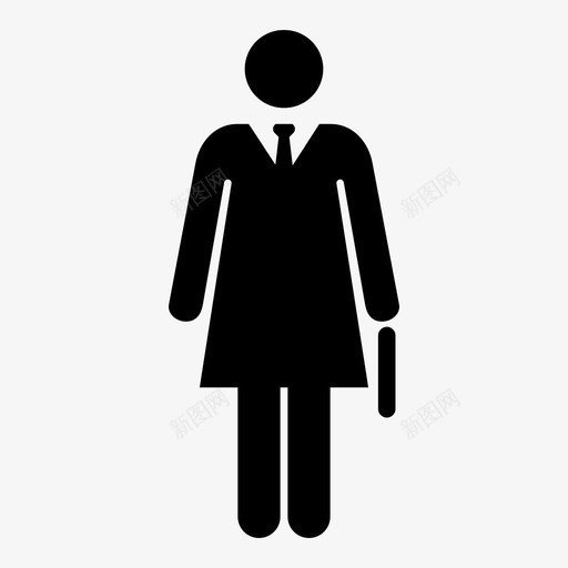 女士西装商务人士图标svg_新图网 https://ixintu.com 公文包 商务人士 商务人士-单身男女 商务着装 女士 西装