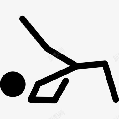 体操运动员棍棒男子变型伸展腿人体操图标图标