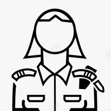 以色列女军官以色列士兵图标图标