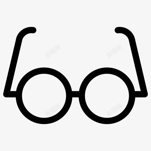 眼镜时尚款式图标svg_新图网 https://ixintu.com 女装 时尚 时装 服装及配件 款式 男式 眼镜
