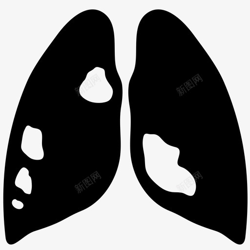 肺癌呼吸细胞生长图标svg_新图网 https://ixintu.com 吸烟 呼吸 疾病 细胞生长 肺癌 肿瘤