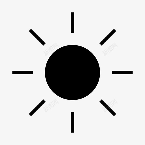 太阳温暖阳光图标svg_新图网 https://ixintu.com 亮度 光 夏天 天气 太阳 春天 温暖 热 阳光