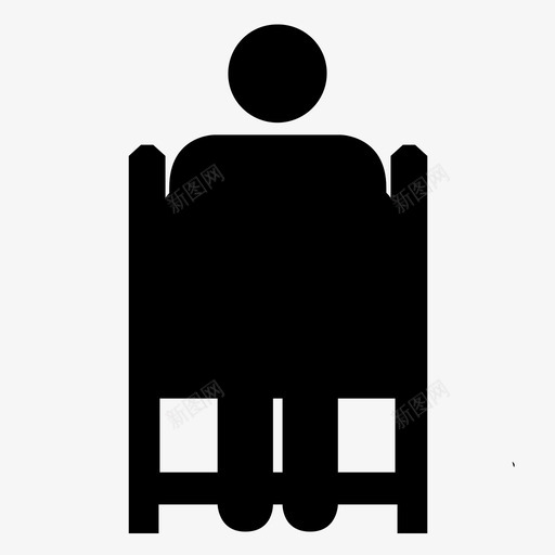 坐着的人图标svg_新图网 https://ixintu.com 坐着的人