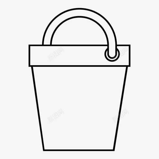 水桶园艺花园桶图标svg_新图网 https://ixintu.com 园艺 桶 水桶 沙滩桶 花园桶