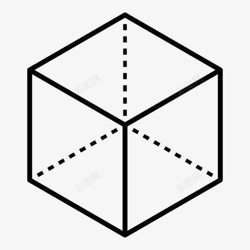 立方体三维正方形图标svg_新图网 https://ixintu.com poligon 三维 内部 外部 多面体 正方形 深度 立方体 长度 骰子