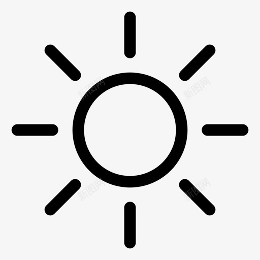 阳光春天屏幕亮度图标svg_新图网 https://ixintu.com 亮度控制 光 夏季 屏幕亮度 春天 显示器 热 阳光