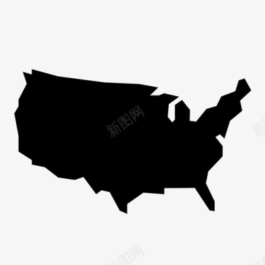 美国美利坚合众国旅行图标图标
