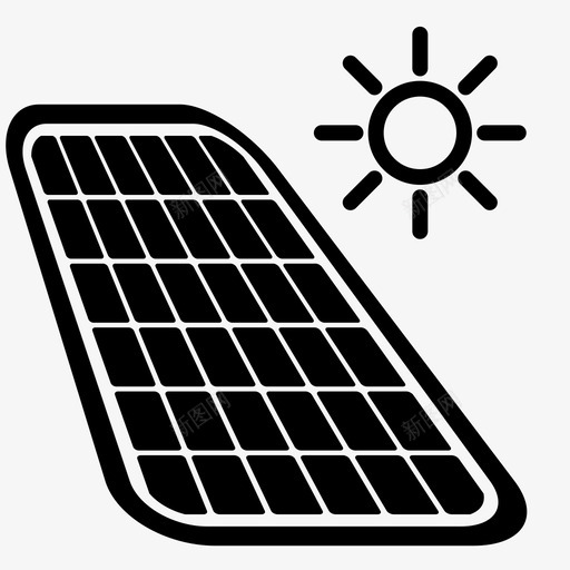 太阳能板可持续能源能源图标svg_新图网 https://ixintu.com 可再生能源 可持续能源 太阳能 太阳能板 绿色 能源