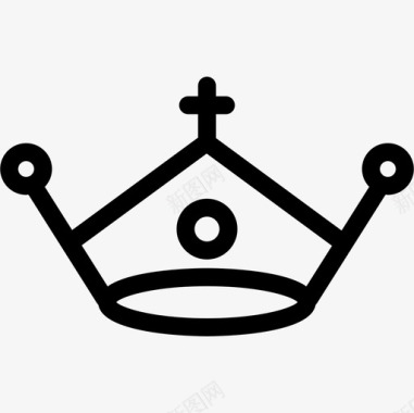 有十字架的皇冠形状皇冠图标图标