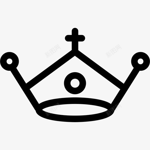 有十字架的皇冠形状皇冠图标svg_新图网 https://ixintu.com 形状 有十字架的皇冠 皇冠