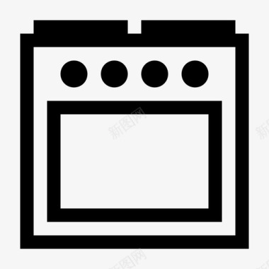 烤箱炉灶厨房用具图标图标