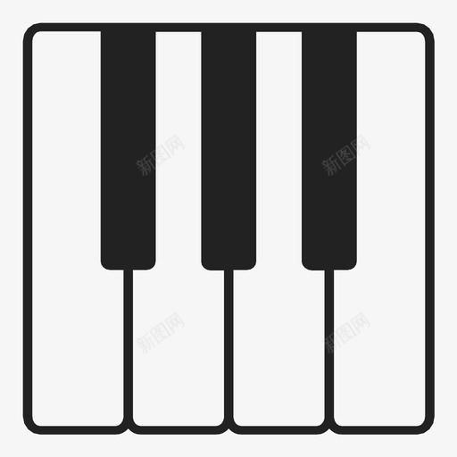 钢琴键乐器键盘图标svg_新图网 https://ixintu.com 乐器 演奏 钢琴logo 钢琴键 键盘