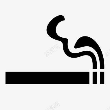 香烟一缕烟草图标图标