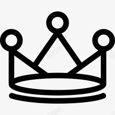 皇冠有三个三角形和三个球形状皇冠图标图标