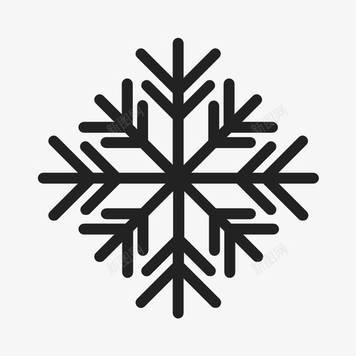 雪花冬天下雪图标svg_新图网 https://ixintu.com 下雪 冬天 冬季季节 冻结 寒冷 雪花