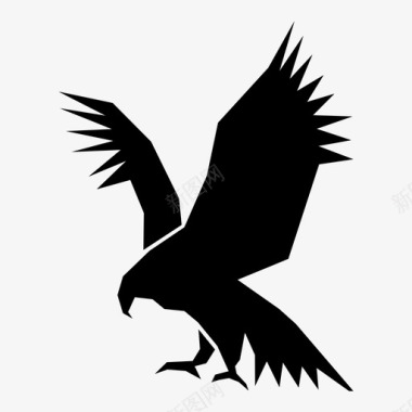 鹰乌鸦大鸟图标图标