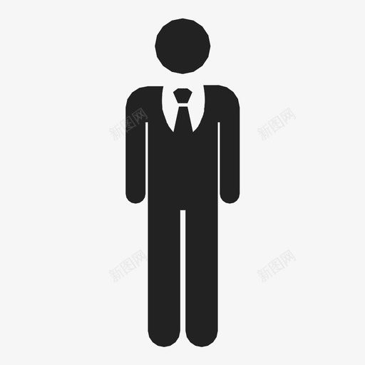 男人西装轮廓图标svg_新图网 https://ixintu.com 人 办公室 形状 男人 男人轮廓 男孩 西装 身材 轮廓