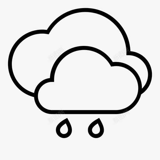 小雨气象雨图标svg_新图网 https://ixintu.com 天气状况 天气预报 小雨 气象 雨 雨天气