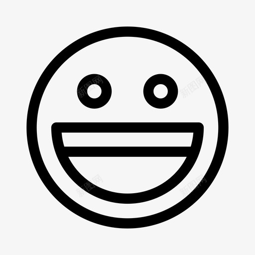 快乐表情兴奋图标svg_新图网 https://ixintu.com 兴奋 快乐 情绪表达 表情 表情符号