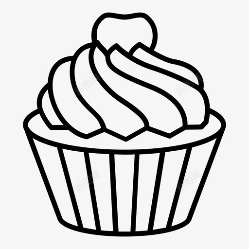 纸杯蛋糕请客糖果图标svg_新图网 https://ixintu.com 仙女蛋糕 杯子蛋糕 松饼 派 糕点 糖果 糖霜 纸杯蛋糕 肉饼蛋糕 请客