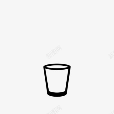 小杯空杯玻璃杯图标图标