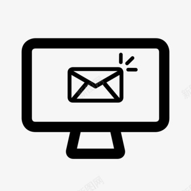 电子邮件计算机收件箱图标图标