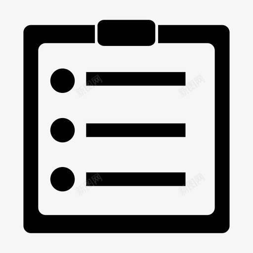 列表任务记事本图标svg_新图网 https://ixintu.com 任务 列表 剪贴板 待办事项 管理器 菜单 记事本