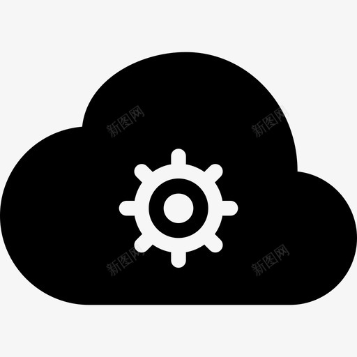 设置网络选项图标svg_新图网 https://ixintu.com 云存储-填充 互联网 天空 存储 安全 实体 属性 托管 网络 设置 设置云 选项