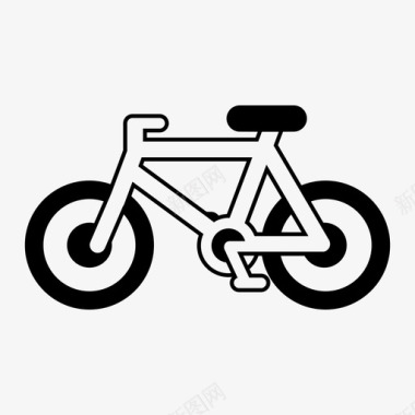 自行车固定齿轮自行车单速图标图标