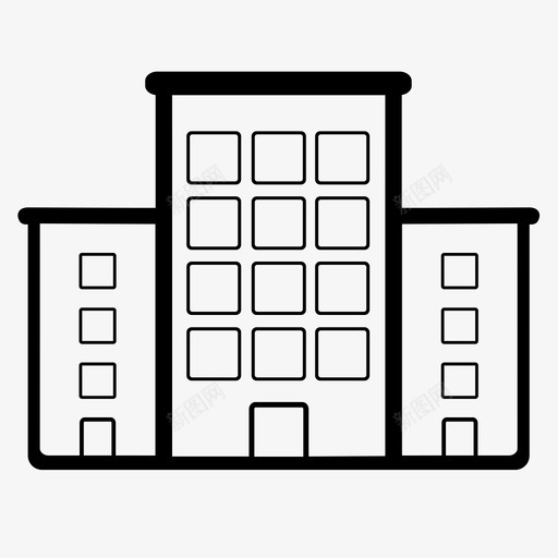 建筑摩天大楼物业图标svg_新图网 https://ixintu.com 住宅 公寓 办公室 商业建筑 城市建筑 建筑 摩天大楼 物业 管理