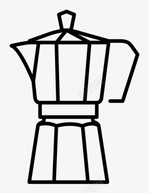 咖啡机制作浓缩咖啡制作咖啡图标图标