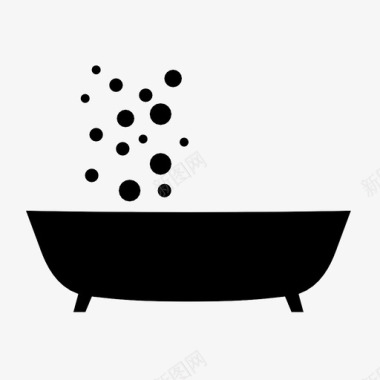 浴缸漩涡浴缸按摩浴缸图标图标